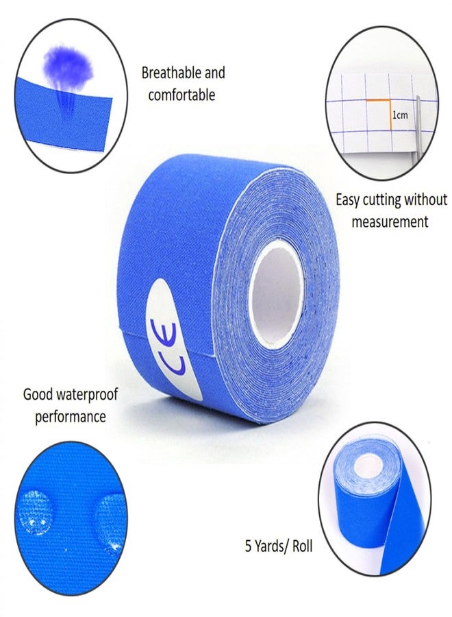 SenseYo 4 Pack Kinesiology Tape, Athletic Tape Supports Protects Muscles, Knees, Shoulders & Plantar Fasciitis, Waterproof & Hypoallergenic Kinesiology Tape (Deep Color) - Image 3