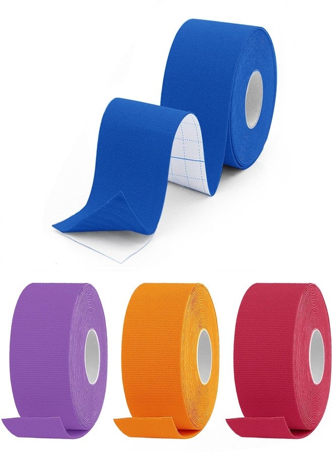 SenseYo 4 Pack Kinesiology Tape, Athletic Tape Supports Protects Muscles, Knees, Shoulders & Plantar Fasciitis, Waterproof & Hypoallergenic Kinesiology Tape (Deep Color) - Image 1