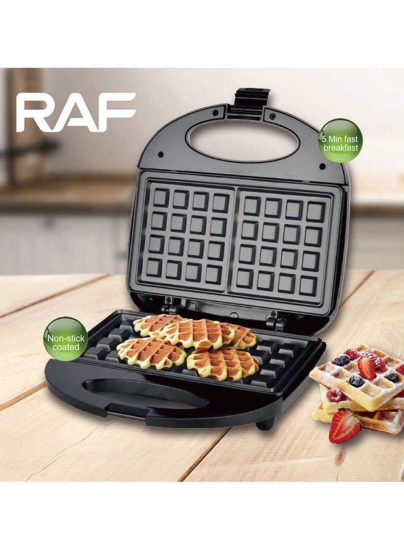 آر إيه أف ماكينة صنع الوافل للتدفئة المنزلية على الوجهين، ماكينة الإفطار متعددة الوظائف، ماكينة الخبز - Image 2