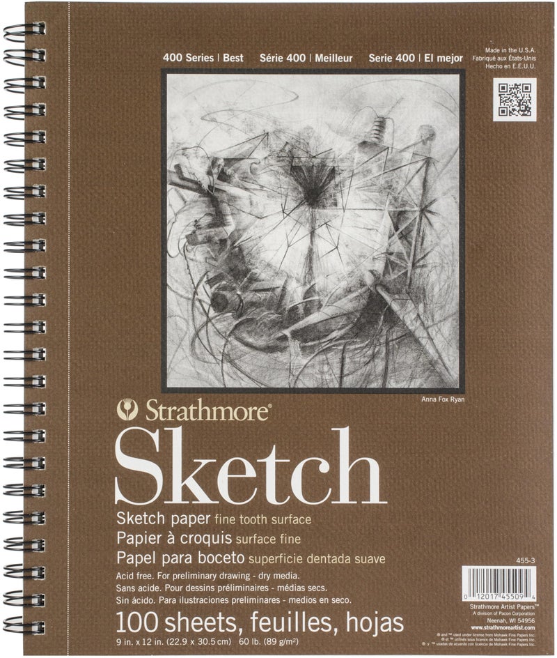 Strathmore Series 400 Sketch Pads 9 in x 12 in 100 Sheets