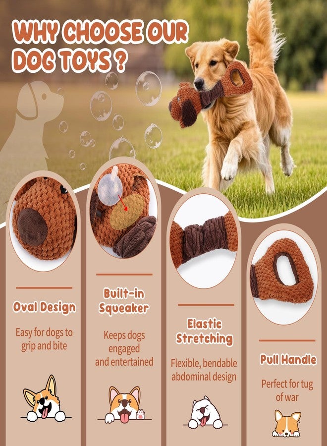 Erhalithegro Interactive Tug of War Puppy Toys,Squeaky Pull Toys for Indoor/Outdoor Use Puppy Chew Toys for Teething Plush with Crinkle Paper for Small and Medium - Image 3