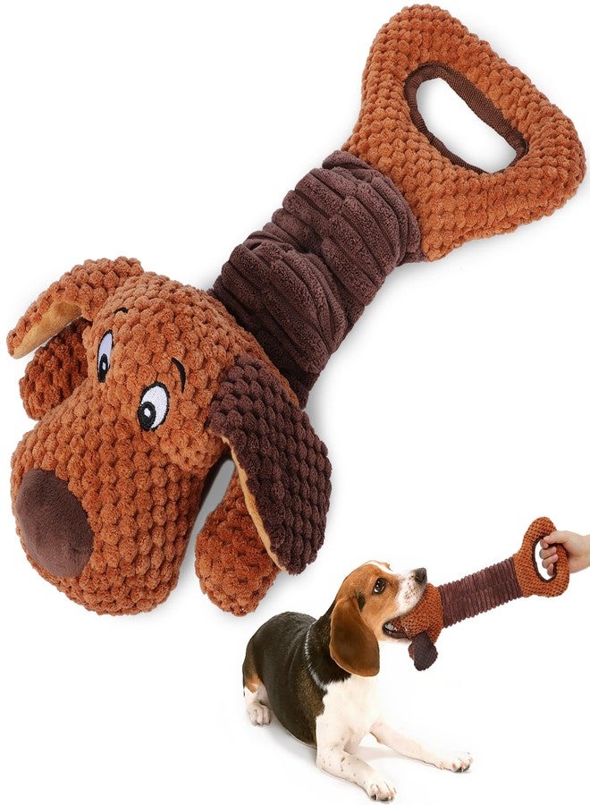 Erhalithegro Interactive Tug of War Puppy Toys,Squeaky Pull Toys for Indoor/Outdoor Use Puppy Chew Toys for Teething Plush with Crinkle Paper for Small and Medium - Image 1