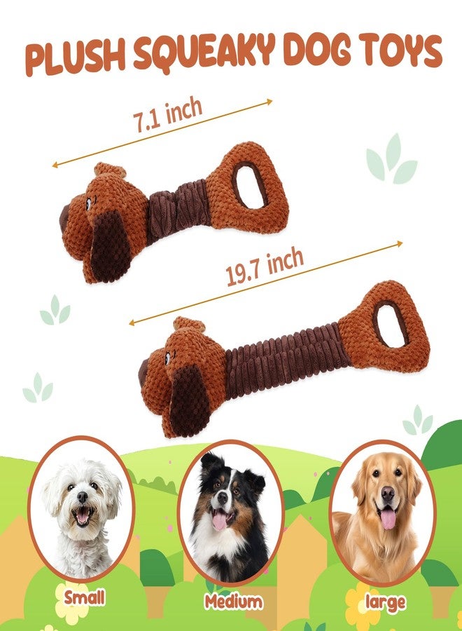 Erhalithegro Interactive Tug of War Puppy Toys,Squeaky Pull Toys for Indoor/Outdoor Use Puppy Chew Toys for Teething Plush with Crinkle Paper for Small and Medium - Image 2