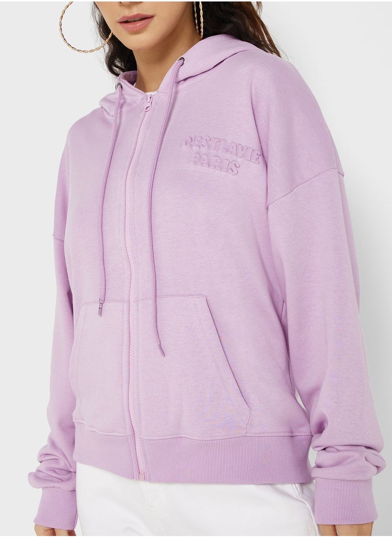 Ginger - Graphic Zip Thru Hoodie - Image 1