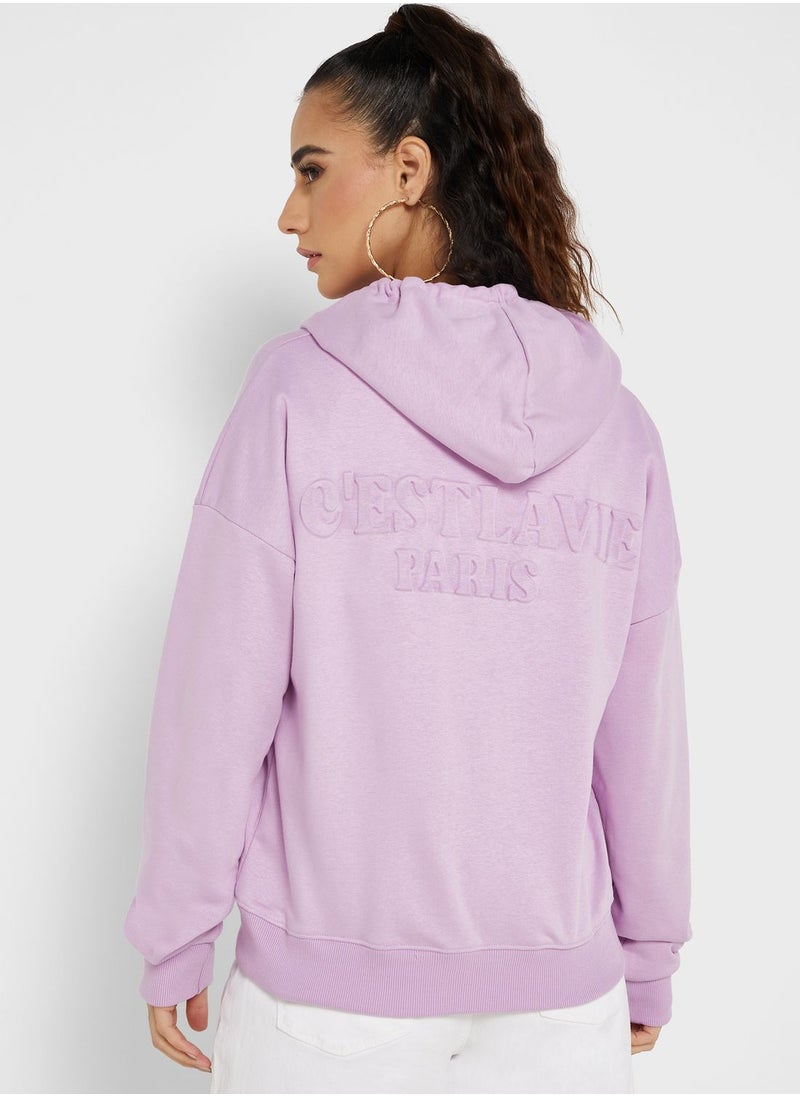 Ginger - Graphic Zip Thru Hoodie - Image 1