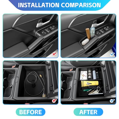 Titibett Console Organizer Door Trays Fit for 2024 2025 2026 Toyota Tacoma Center Console Storage Front Door Handle Insert Compatible with Tacoma Interior Accessories Armrest Box 3PCS - Image 3