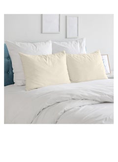 Infinitee Xclusives Premium Beige Queen Pillow Cases - 2 Piece Set Pillow Cover - Soft Brushed Microfiber Fabric - Pillow Cases Standard Size (20x30 Inches) by Infinitee Xclusives  - Image 3