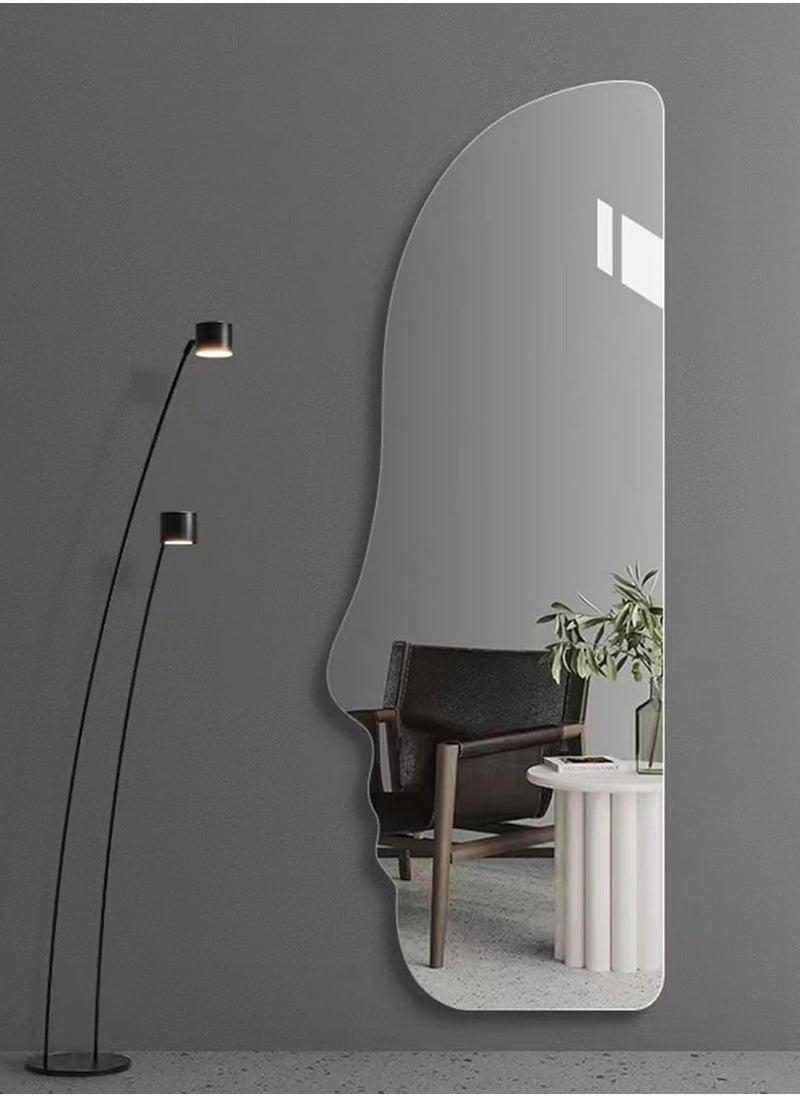 Decorhills Side Face Shape Full Length Makeup Mirror with Floor Stand – 180x60cm Modern Decorative Mirror for Bedroom, Bathroom or Dressing Room – Unique Aesthetic Home Accent Piece  - Image 2