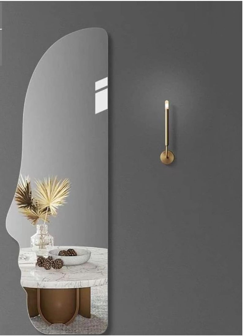 Decorhills Side Face Shape Full Length Makeup Mirror with Floor Stand – 180x60cm Modern Decorative Mirror for Bedroom, Bathroom or Dressing Room – Unique Aesthetic Home Accent Piece  - Image 4