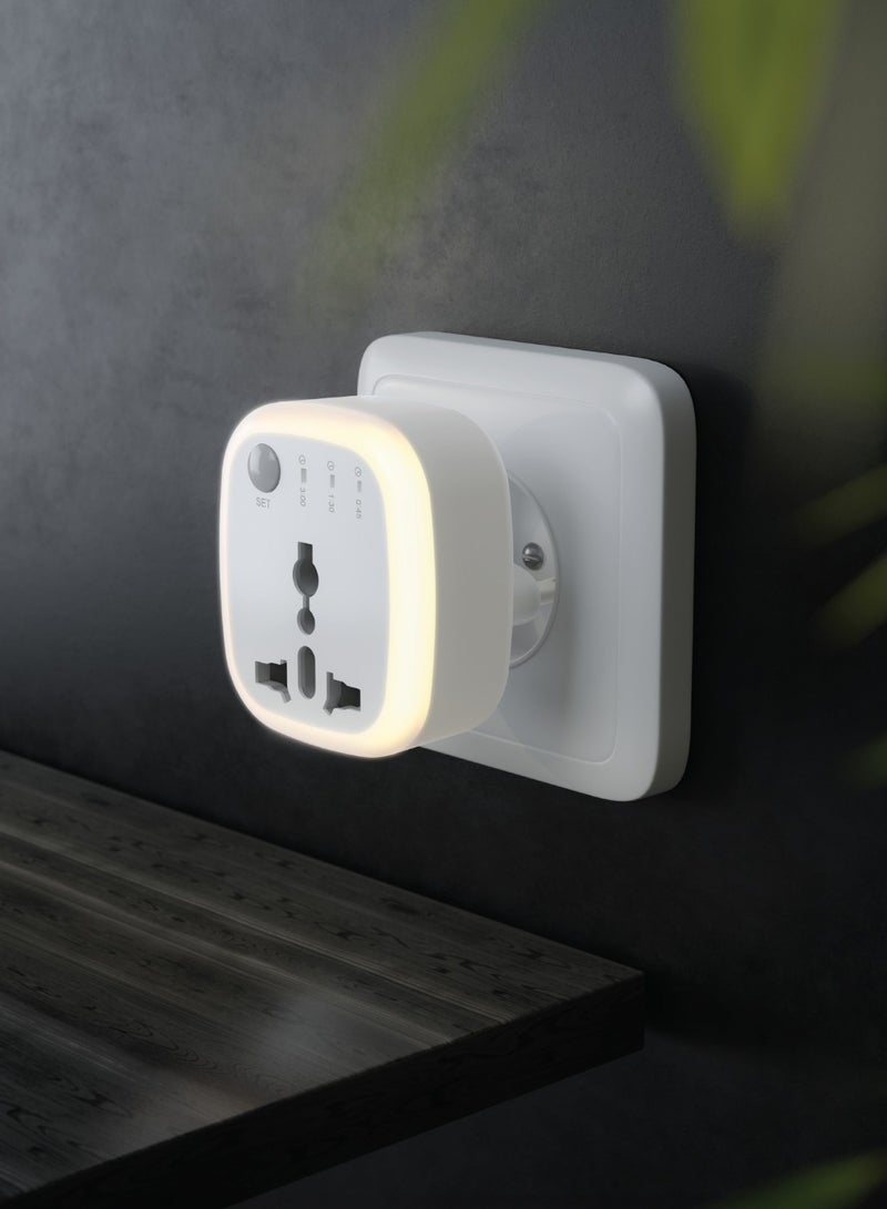 GREEN LION EU Plug Converter Universal Conversion Plug - Timer Function / LED Light - Image 2
