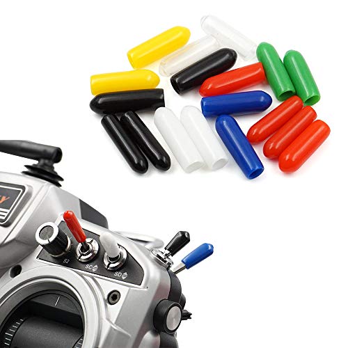 elechawk 18 PCS AntiSlipping Switch Rubber Cap Sheath Cover for Radiomaster TX16s Jumper T16 T18 FrSky X9D QX7 Flysky Spektrum DX8e NX8 Radiolink and Futaba Transmitter - Image 1