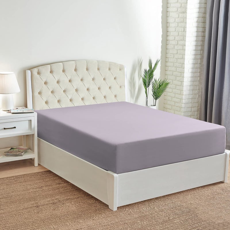 Mellanni King Fitted Sheet - Iconic Collection Bedding Sheets with up to 16 inch Deep Pocket - Soft & Cooling - Fade & Stain Resistant - 1 PC (King, Lavender) - Image 3