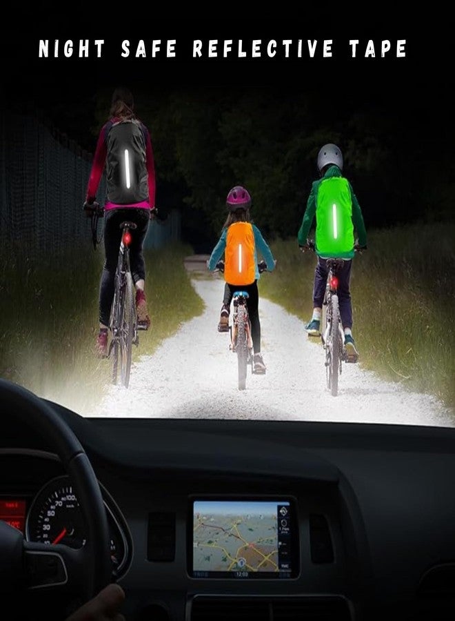 MUTMAIN Reflective Bag Cover Waterproof 40L to 50L PU Coated Rain Cover for Backpack Bags, Suitable Bags for Laptop, School, Tail, Trekking, Travel Bag with Adjustable Buckle and Storage Pouch - Image 4