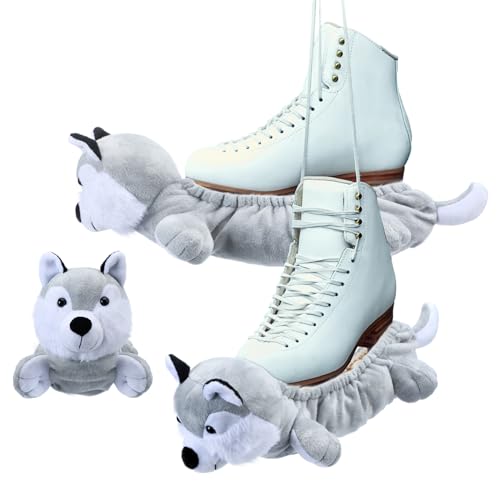 RoundFunny Dog Animal Ice Skate Blade Covers for Hockey Cute Skating Soakers Cover Figure Skate Guards for Winter Skating Accessories Boys Kids Girls Adult - Image 1