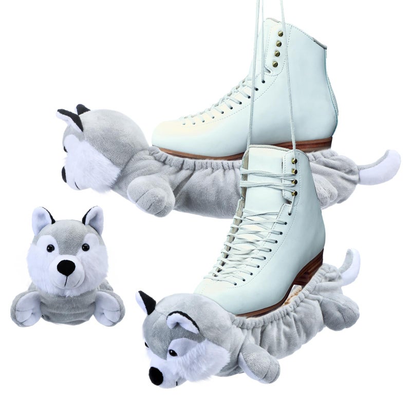 RoundFunny Dog Animal Ice Skate Blade Covers for Hockey Cute Skating Soakers Cover Figure Skate Guards for Winter Skating Accessories Boys Kids Girls Adult - Image 2