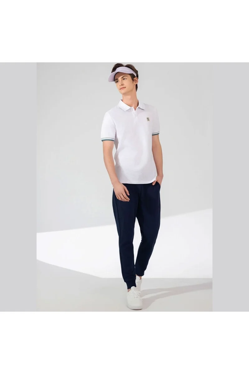 GIORDANO Men's White Performance Polo for Active Wear