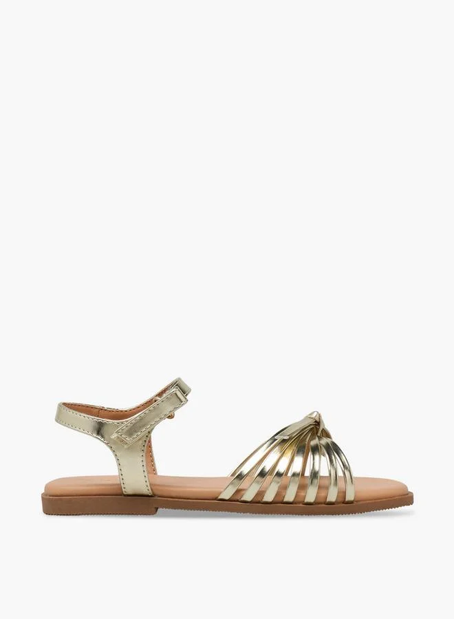 ليتل ميسي Girls Strappy Hook & Loop Sandals