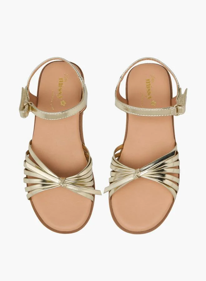 ليتل ميسي Girls Strappy Hook & Loop Sandals