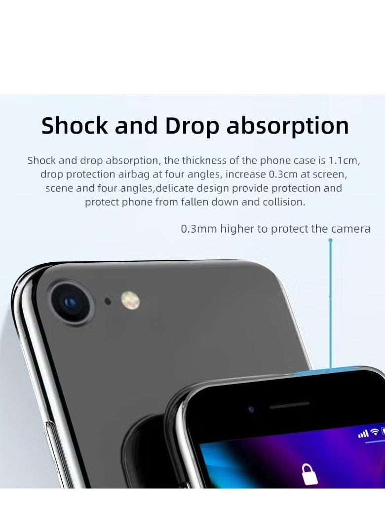 أوميكسبرو جراب هاتف مغناطيسي مع شحن لاسلكي MagSafe، جراب واقٍ مقاوم للصدمات لهاتف iPhone 8/7 SE 2 /SE 3 4.7 شفاف - Image 4