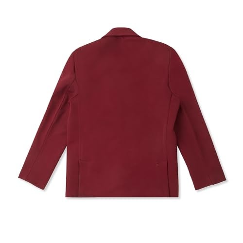 CAVIO Boys Maroon Regular Fit Printed Cotton Blazer and T-Shirt - Image 5