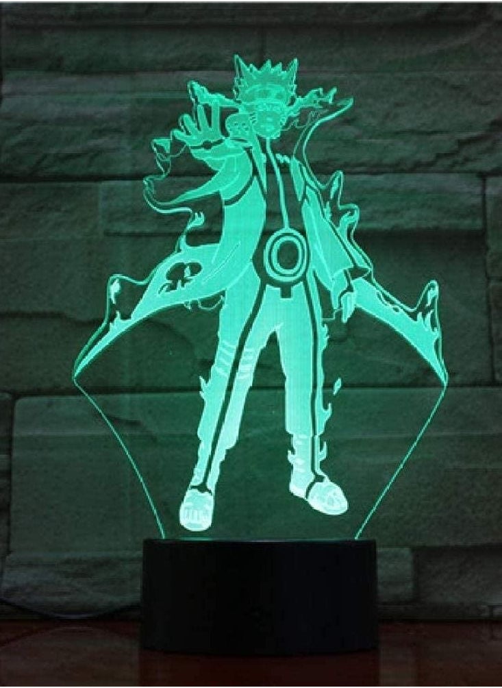 althiqahkey - Naruto 16 Colors Cartoon USB Changing Table Projection Lamp Uzumaki Naruto Sasu Kekakash Illuminated Led Action Figure Luminous Toys - Image 1