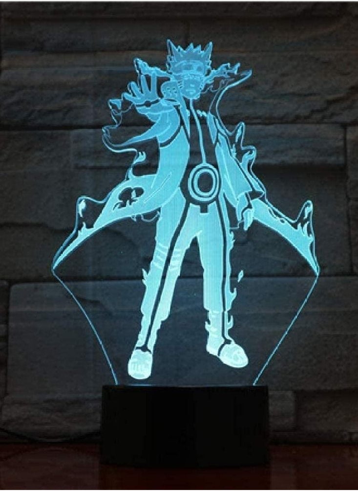 althiqahkey - Naruto 16 Colors Cartoon USB Changing Table Projection Lamp Uzumaki Naruto Sasu Kekakash Illuminated Led Action Figure Luminous Toys - Image 1
