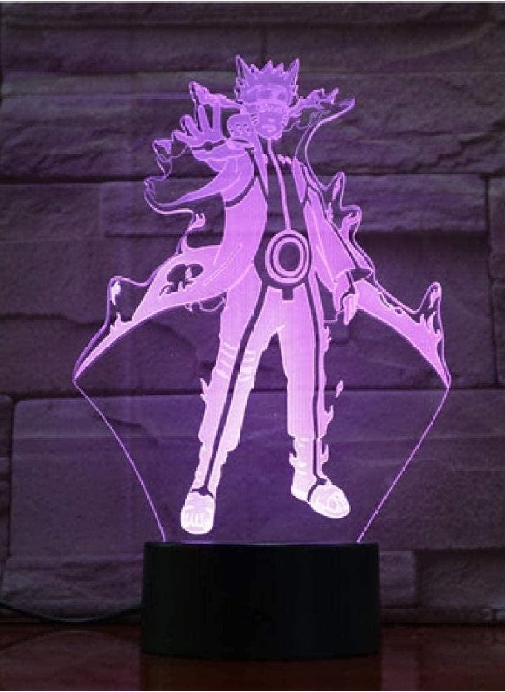 althiqahkey - Naruto 16 Colors Cartoon USB Changing Table Projection Lamp Uzumaki Naruto Sasu Kekakash Illuminated Led Action Figure Luminous Toys - Image 1