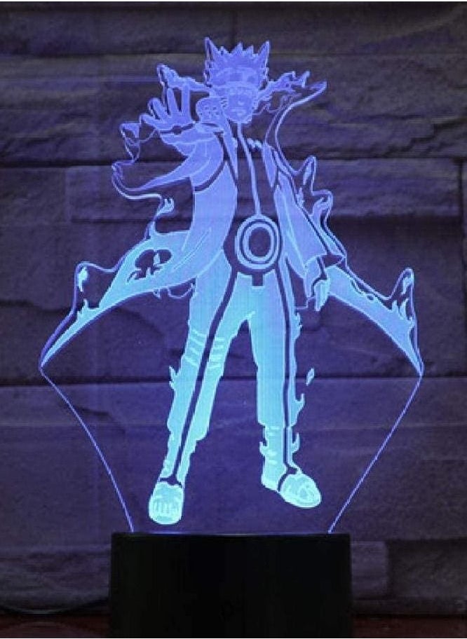 althiqahkey - Naruto 16 Colors Cartoon USB Changing Table Projection Lamp Uzumaki Naruto Sasu Kekakash Illuminated Led Action Figure Luminous Toys - Image 1
