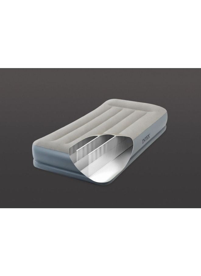 INTEX - Twin Pillow Rest Mid-Rise Airbed With Fiber-tech Bip (W/220-240v Built-in Pump) - Image 1