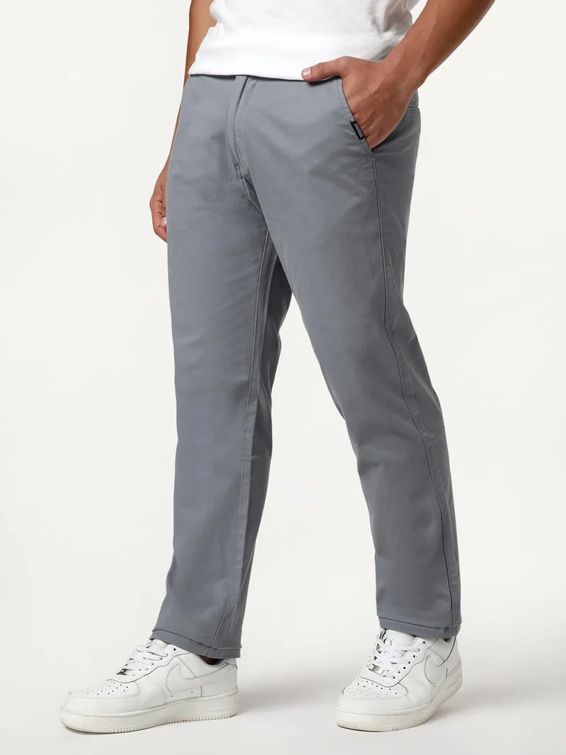 Urbano Fashion  Urbano Fashion Men's Light Blue Straight Fit Mid Rise Cotton Casual Chinos Trousers Stretch for Men | Best Price UAE