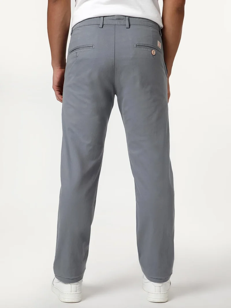 Urbano Fashion  Urbano Fashion Men's Light Blue Straight Fit Mid Rise Cotton Casual Chinos Trousers Stretch for Men | Best Price UAE