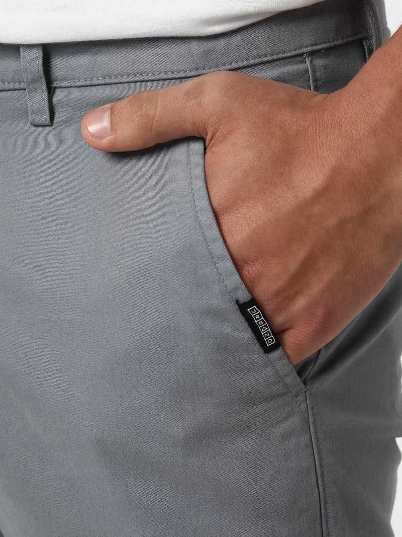 Urbano Fashion  Urbano Fashion Men's Light Blue Straight Fit Mid Rise Cotton Casual Chinos Trousers Stretch for Men | Best Price UAE