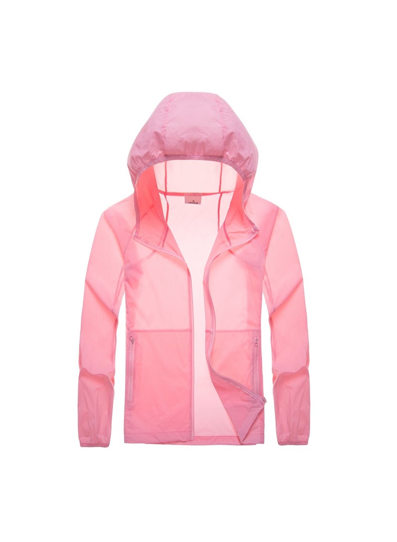 Loquat Women's Summer Breathable UV Protection Lightweight Sunscreen Clothing Printable Logo Pink - Image 1