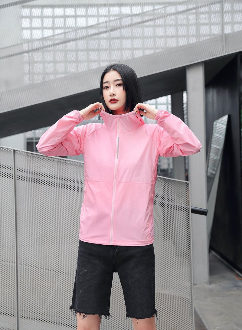 Loquat Women's Summer Breathable UV Protection Lightweight Sunscreen Clothing Printable Logo Pink - Image 2