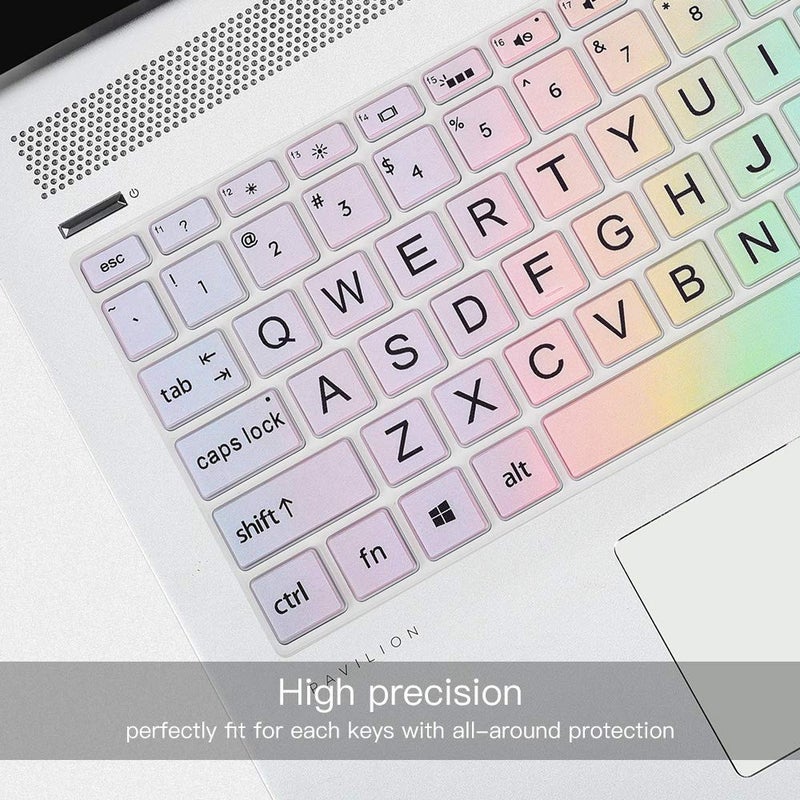 imComor Keyboard Cover Skin for HP Laptop 15-db 15-dw 15-dy 15-da 15-bs/bw 15-ef 15t 15z 15.6" 15-db0011dx 15-dy1043dx/dy1051wm 15-dw0037wm/dw1083wm 15-ef1001ds/1023dx,HP 17-by/bs/ca 17.3 Keyboard Protector - Image 3