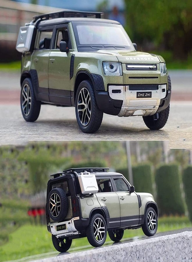 VARIYA ENTERPRISE® 1/24 Big Land Rover Defender Toy Car Metal Pull Back Diecast Car with Openable Door and Sound Light, Gifts Toys for Kids【 Silver 】 - Image 4