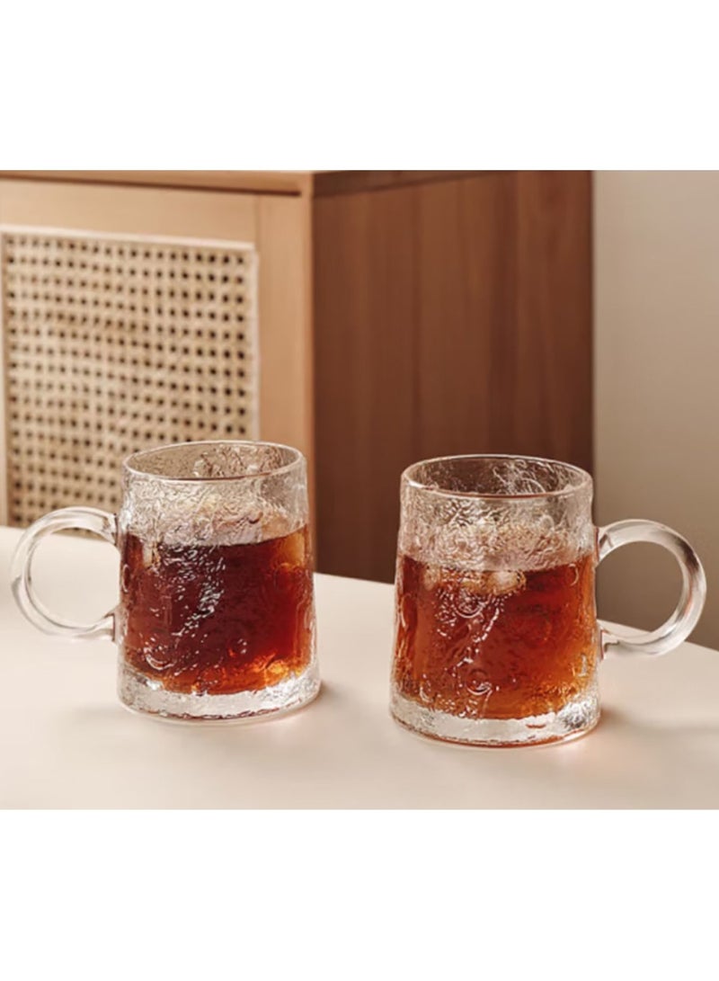 Jingke Glass Coffee Cup Water Cup High-value Tea Cup 300ML 2 Pack - Image 1