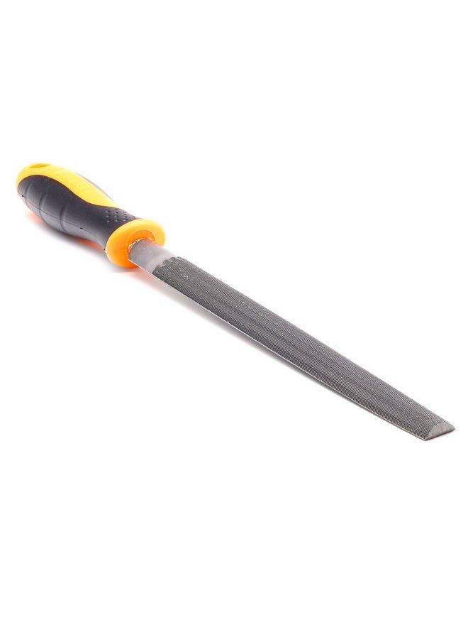 FINDER Diy Crafts 5959 12''-8" Semi Round Hand Rasp File Set With Rubber Grip & 4" Plastic Handles, Standard, Multicolor  - Image 1