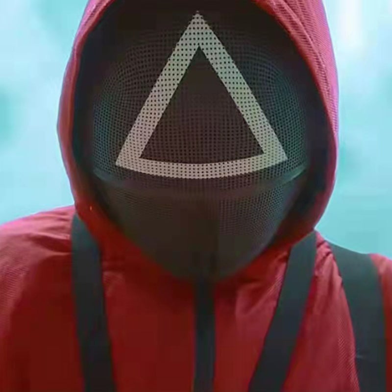 Game Mask Horror Game Cosplay Costume Masquerade Accessory Full Face Cover Festival Parties Cosplay Mask for Men Women, Triangle - Image 4