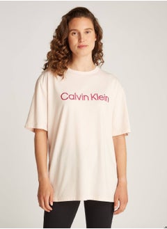 CALVIN KLEIN Women's Pyjama Top - Pure Cotton -  cotton stretch jersey, Pink  - Image 1
