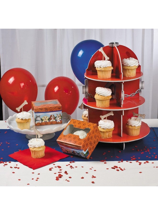 فن إكسبريس حامل كب كيك/حلوى بتصميم صنبور إطفاء (3 طبقات) من فن إكسبريس | شاحنة إطفاء | رجل إطفاء | رجل إطفاء | لوازم وديكورات حفلات أعياد ميلاد مميزة | فعالية إدارة الإطفاء - Image 4