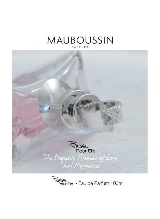 MAUBOUSSIN Rose Pour Elle 100ml (3.3 Fl Oz) - Eau de Parfum for Women - Floral, Fruity & Fresh Scents  - Image 2