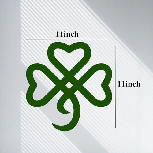 RESACO St Patricks Day Decorations Shamrock Decorations Shamrock Wreath Irish Celtic Gift for St Patty's Day Lucky Shamrock Ornaments for Front Door Bathroom Laundry Room Home Office (Green) - Image 2