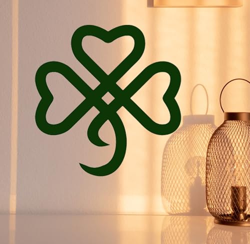 RESACO St Patricks Day Decorations Shamrock Decorations Shamrock Wreath Irish Celtic Gift for St Patty's Day Lucky Shamrock Ornaments for Front Door Bathroom Laundry Room Home Office (Green) - Image 3