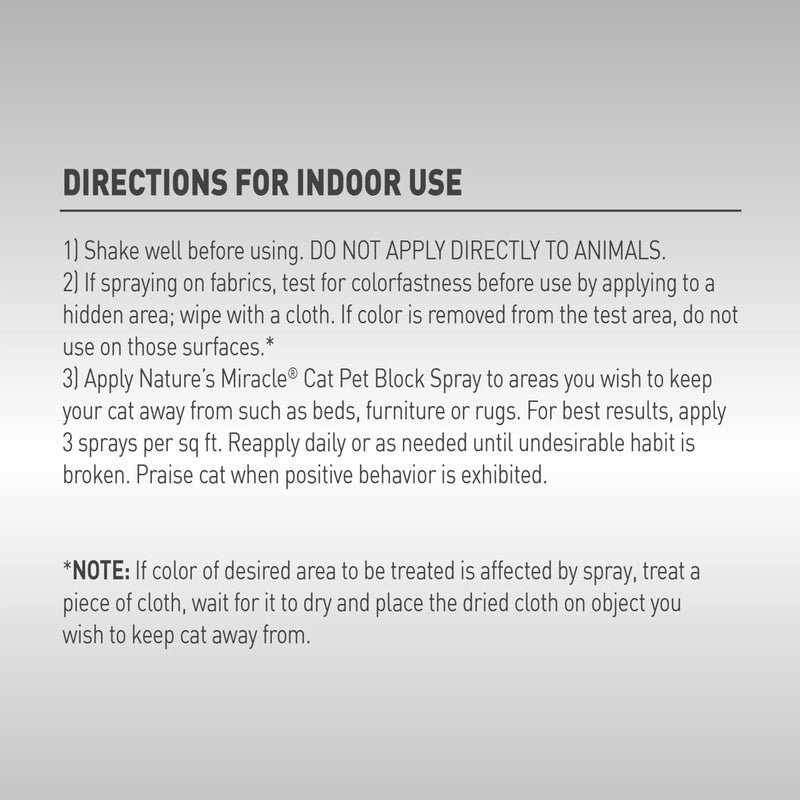 Nature's Miracle Advanced Platinum Cat Pet Block Repellent Spray, 8 Ounces, Indoor Training Aid for Cats - Image 3