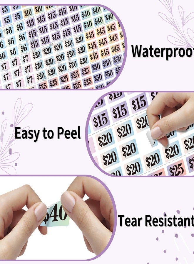 Starboling Garage Sale Stickers,4050 Pcs 1/2" X 3/4" Yard Sale Price Stickers Rectangle Preprinted Price Labels,for Flea Market Pre-Printed Pricing Stickers(Gradient Rectangle Big Price) - Image 4