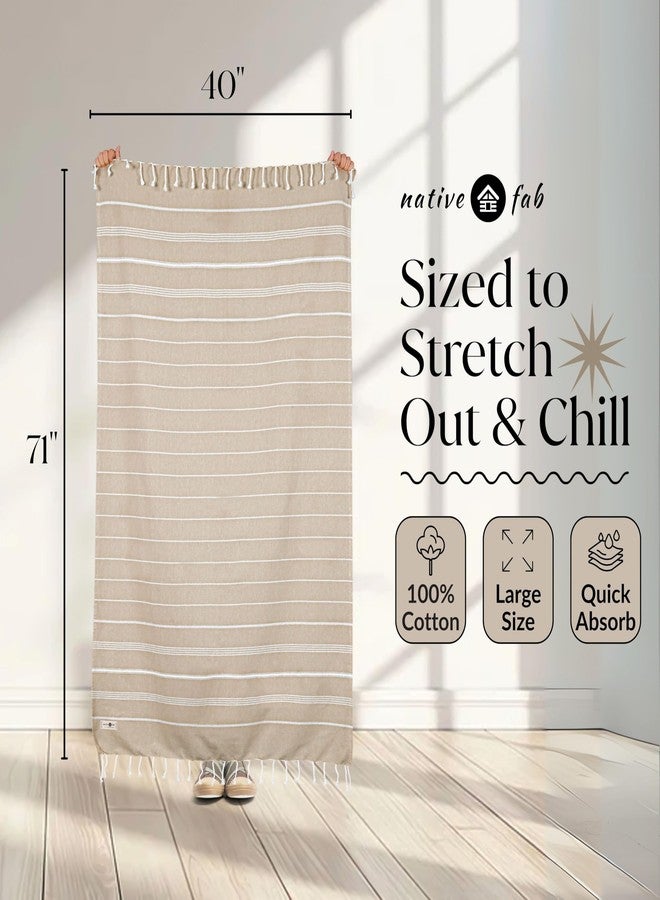 Native Fab Oversized 6 Pack Turkish Towels, 100% Cotton, 40"x71", Thin, Lightweight, Fast Dry, Sand Free, Soft, Compact for Travel, Ideal for Beach, Bath, Pool, Gym, Spa, Summer - Assorted 6 Colors - Image 5