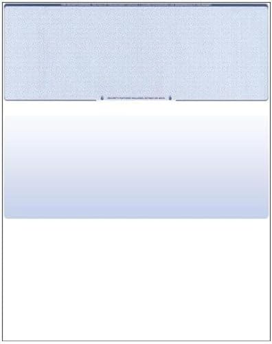 Compuchecks Check on Top Blank Check Paper - 1000 Pack, Quick-Books & Laser Printer Compatible - Security Business Checks with Voucher - 8.5" x 11" Blue Diamond - Image 1