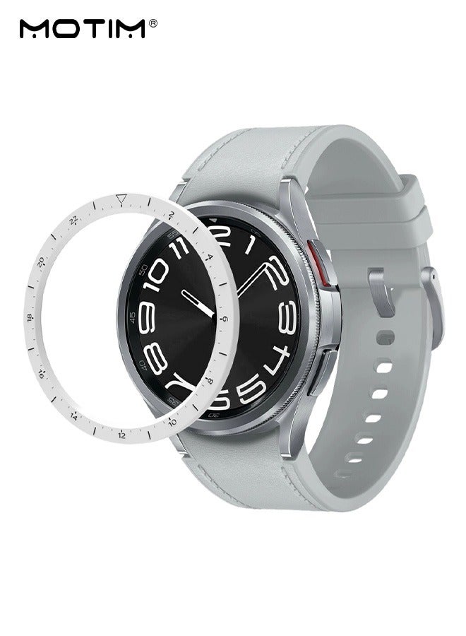 Motim Bezel Ring Designed for Galaxy Watch 6 Classic 43mm, Stylish Frame Loop Protector Adhesive Cover, Anti Scratch Bezel Tune for Samsung Smartwatch  - Image 1