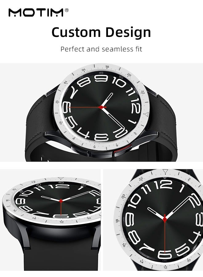 Motim Bezel Ring Designed for Galaxy Watch 6 Classic 43mm, Stylish Frame Loop Protector Adhesive Cover, Anti Scratch Bezel Tune for Samsung Smartwatch  - Image 5